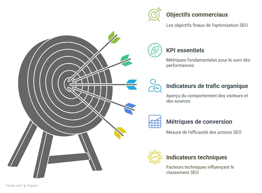 Les principaux indicateurs clés du rapport SEO